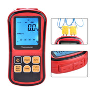 LABART GM1312 Digital Thermocouple Thermometer 2 Channels LCD Display Temperature Meter